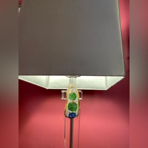 NEW DECOUPAGE CHINOISERIE TOPIARY OYSTER SHELL KEY, RING DISH or HANGING  DECOR - Picture 15 of 16